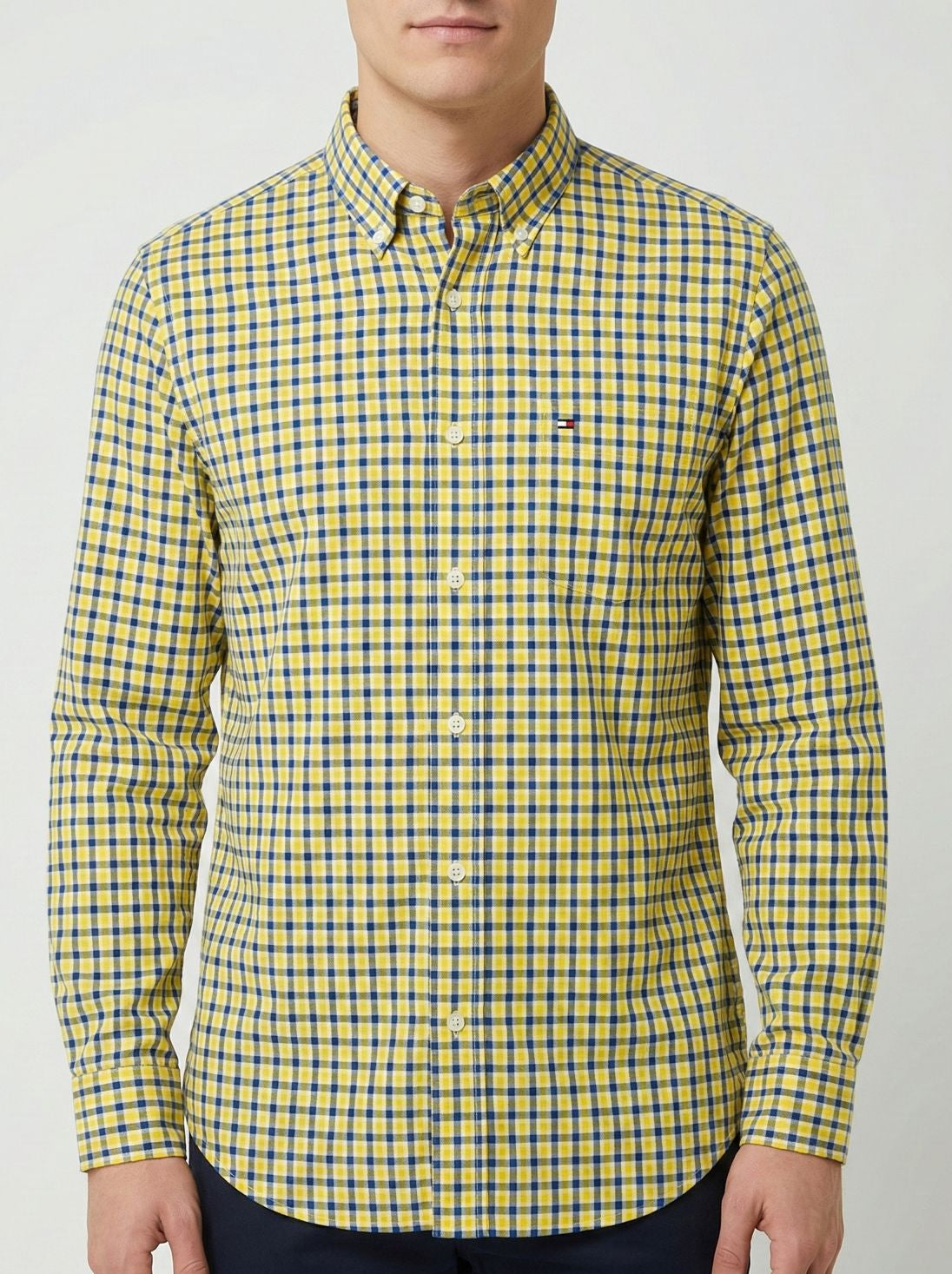 Camisa Manga Longa Tommy Hilfiger Amarela
