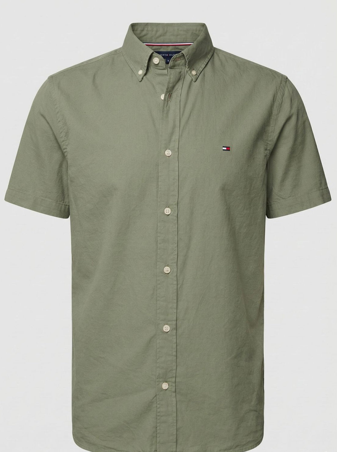 Camisa Manga Curta Tommy Hilfiger Verde Musgo