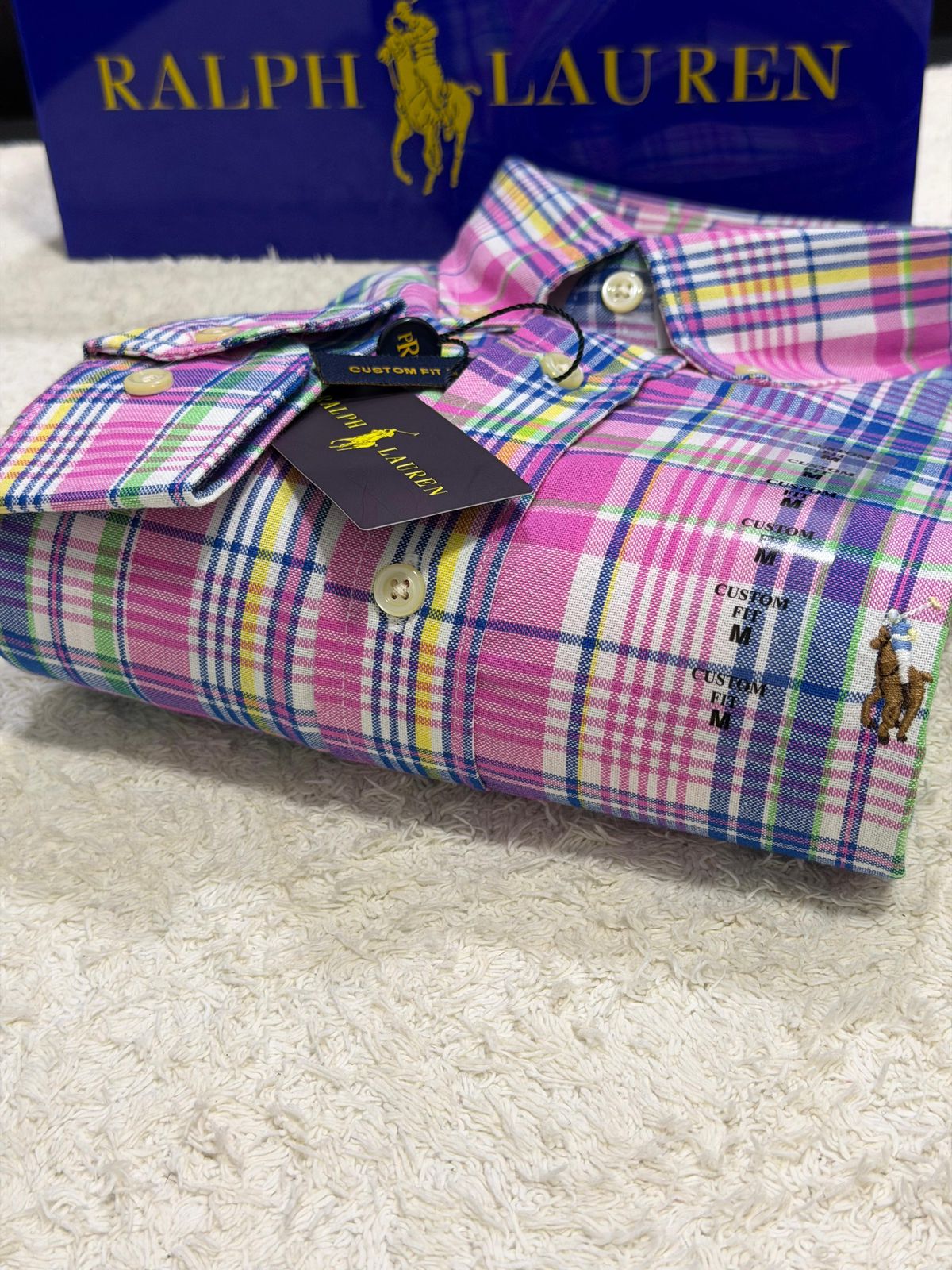 Camisa Manga Longa Americana Rosa Polo Ralph Lauren