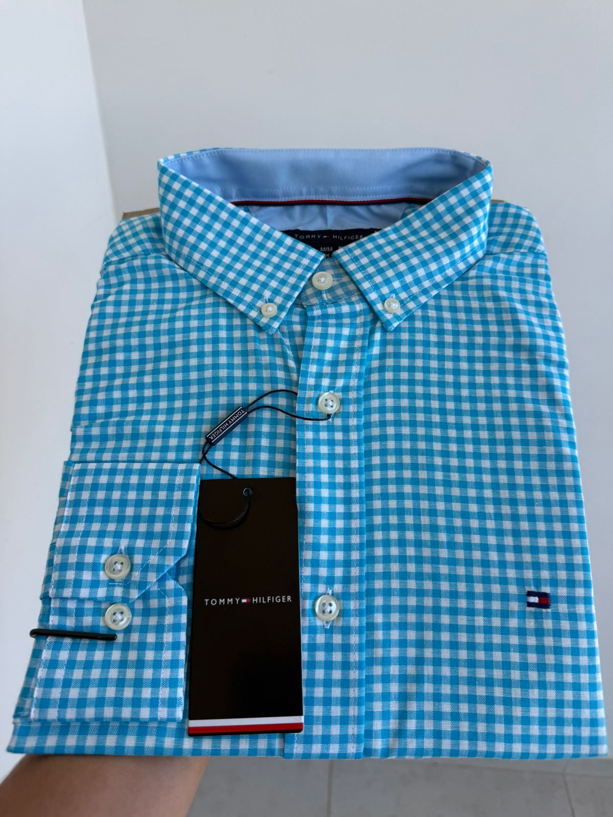 Camisa Manga Longa Tommy Hilfiger Azul Piscina