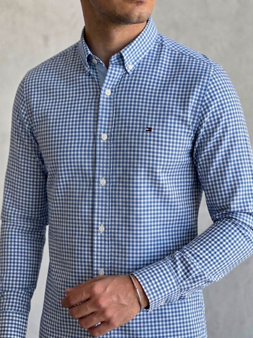 Camisa Manga Longa Tommy Hilfiger Azul