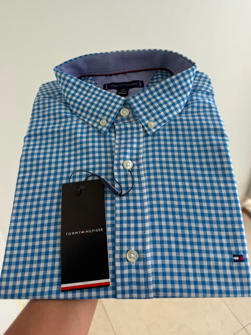 Camisa Manga Curta Tommy Hilfiger Azul