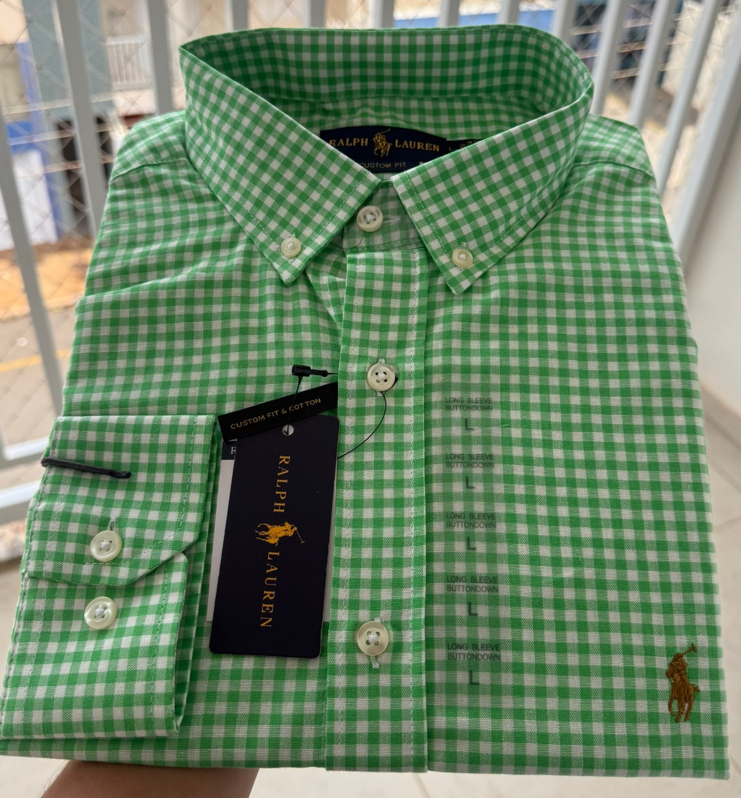 Camisa Manga Longa Polo Ralph Lauren Verde Lima