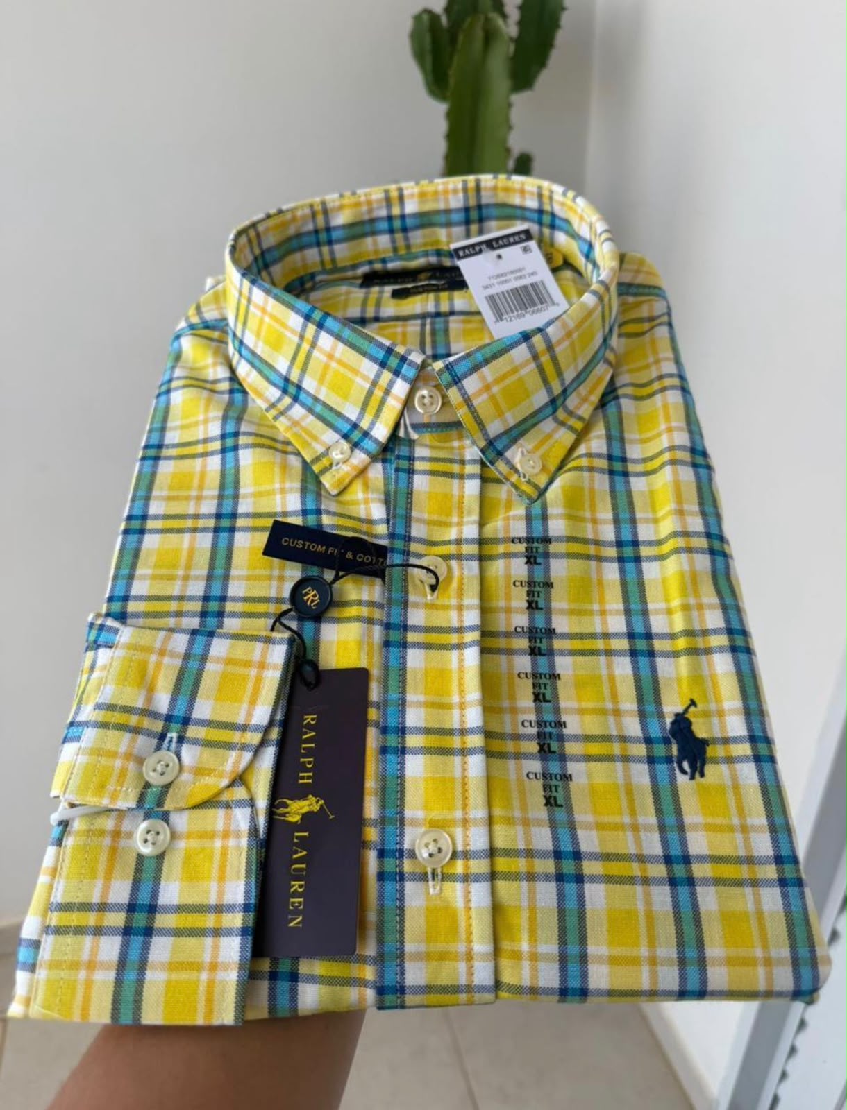 Camisa Manga Longa Polo Ralph Lauren Amarela