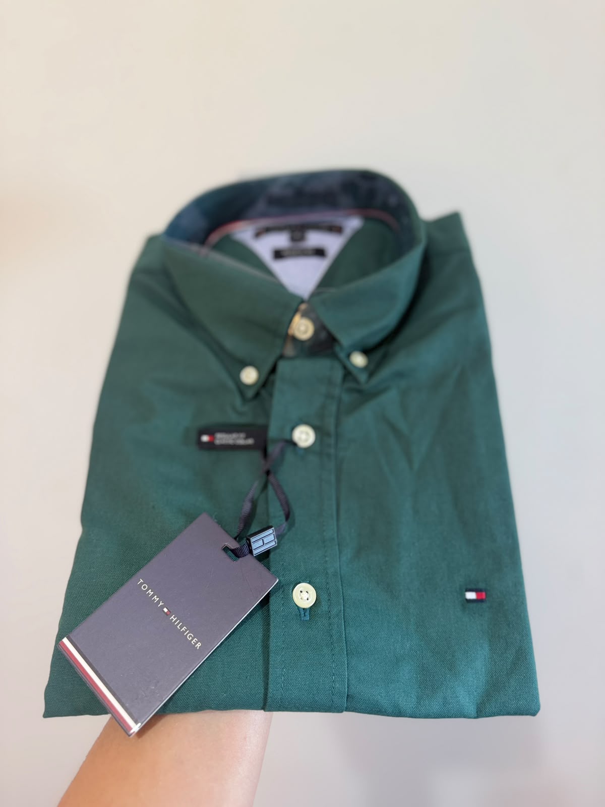 Camisa Manga Curta Tommy Hilfiger Verde Militar