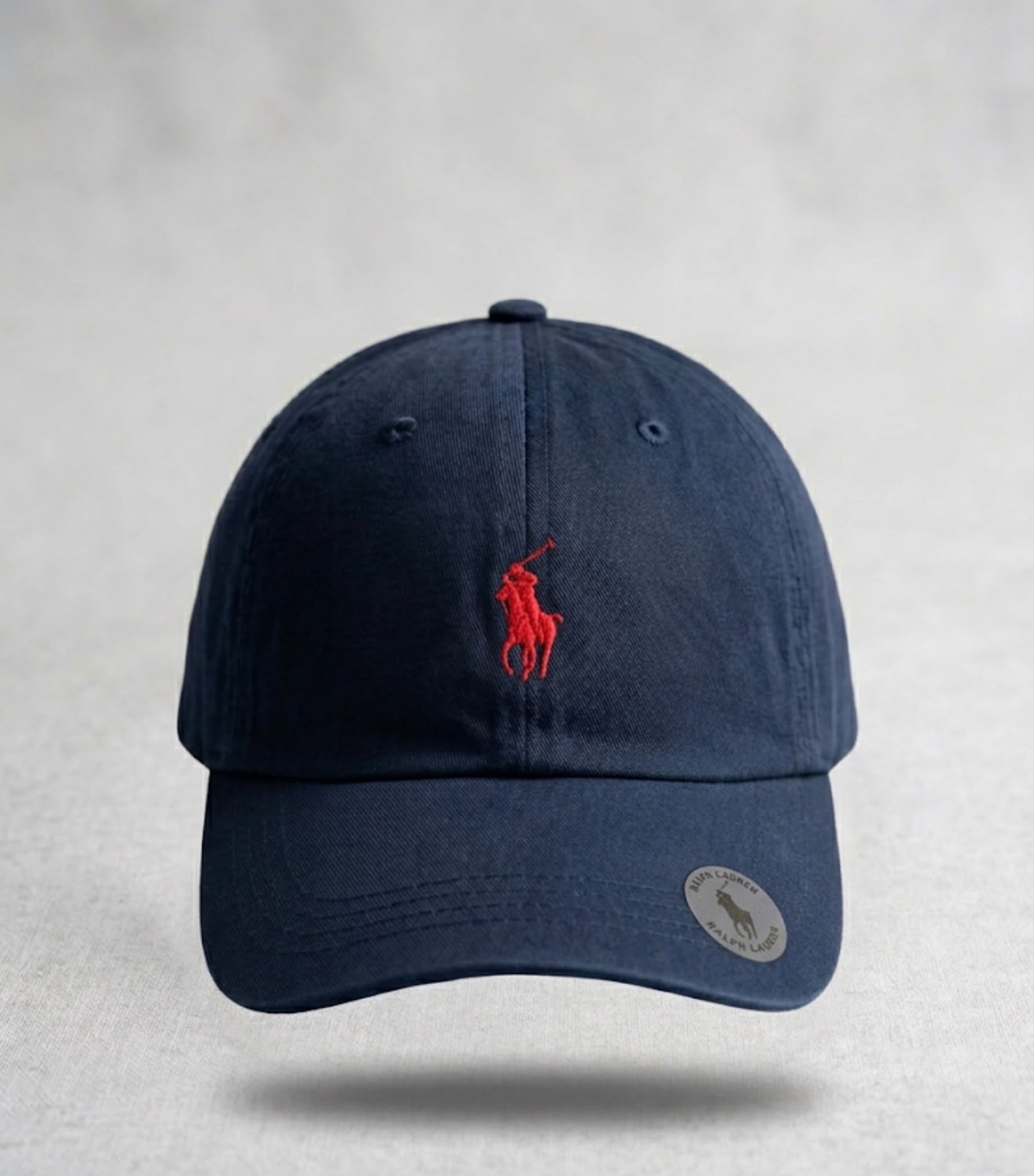 Boné Polo Ralph Lauren Azul Marinho Pônei Vermelho