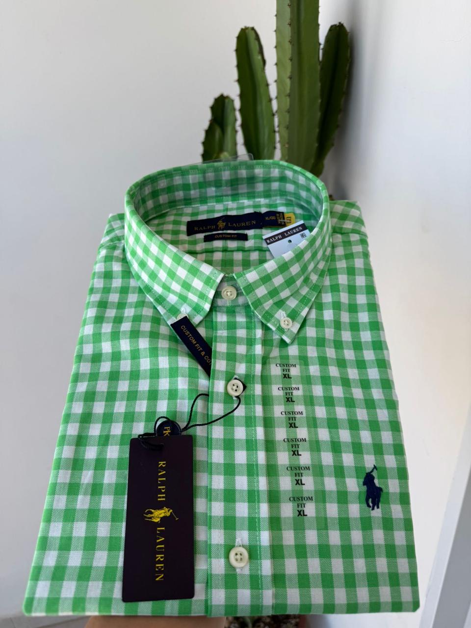 Camisa Manga Longa Xadrez Verde Polo Ralph Lauren