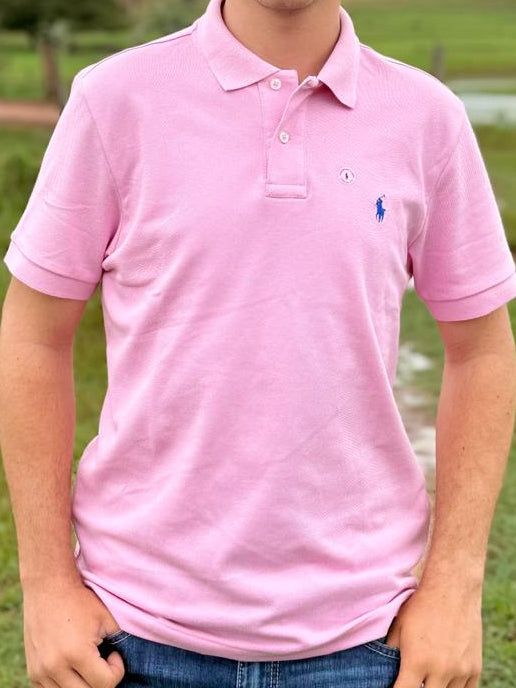 Camiseta Gola Polo Rosa Polo Ralph Lauren