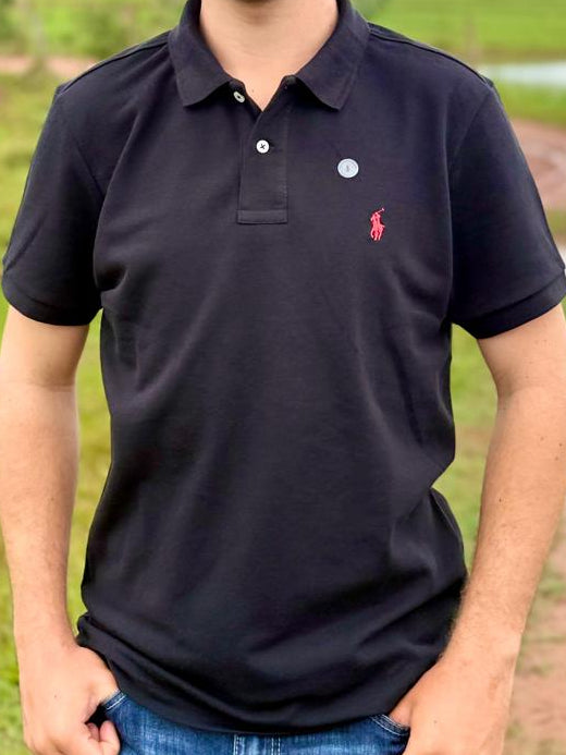 Camiseta Gola Polo Preta Polo Ralph Lauren