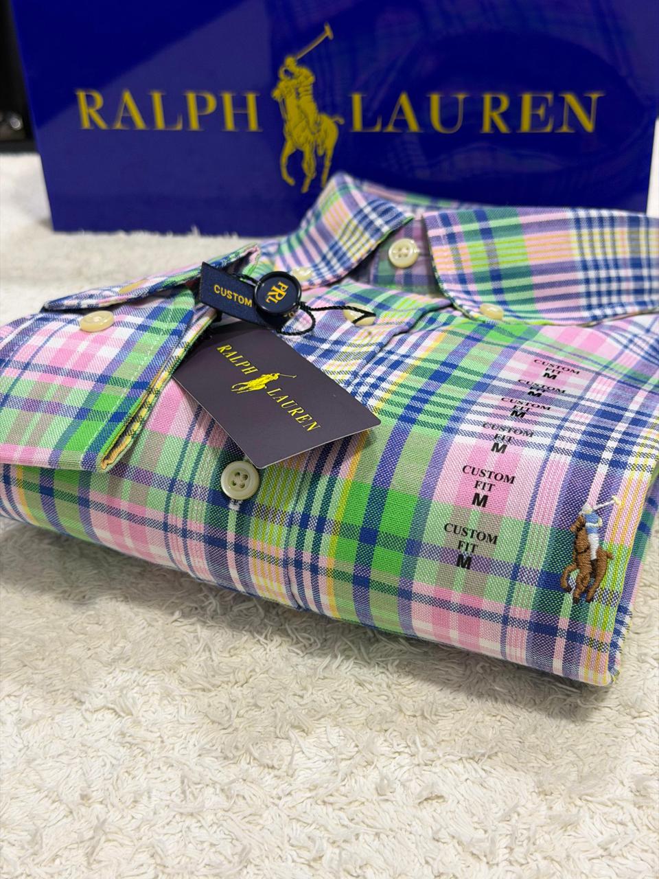 Camisa Manga Curta Oxford Americano Polo Ralph Lauren