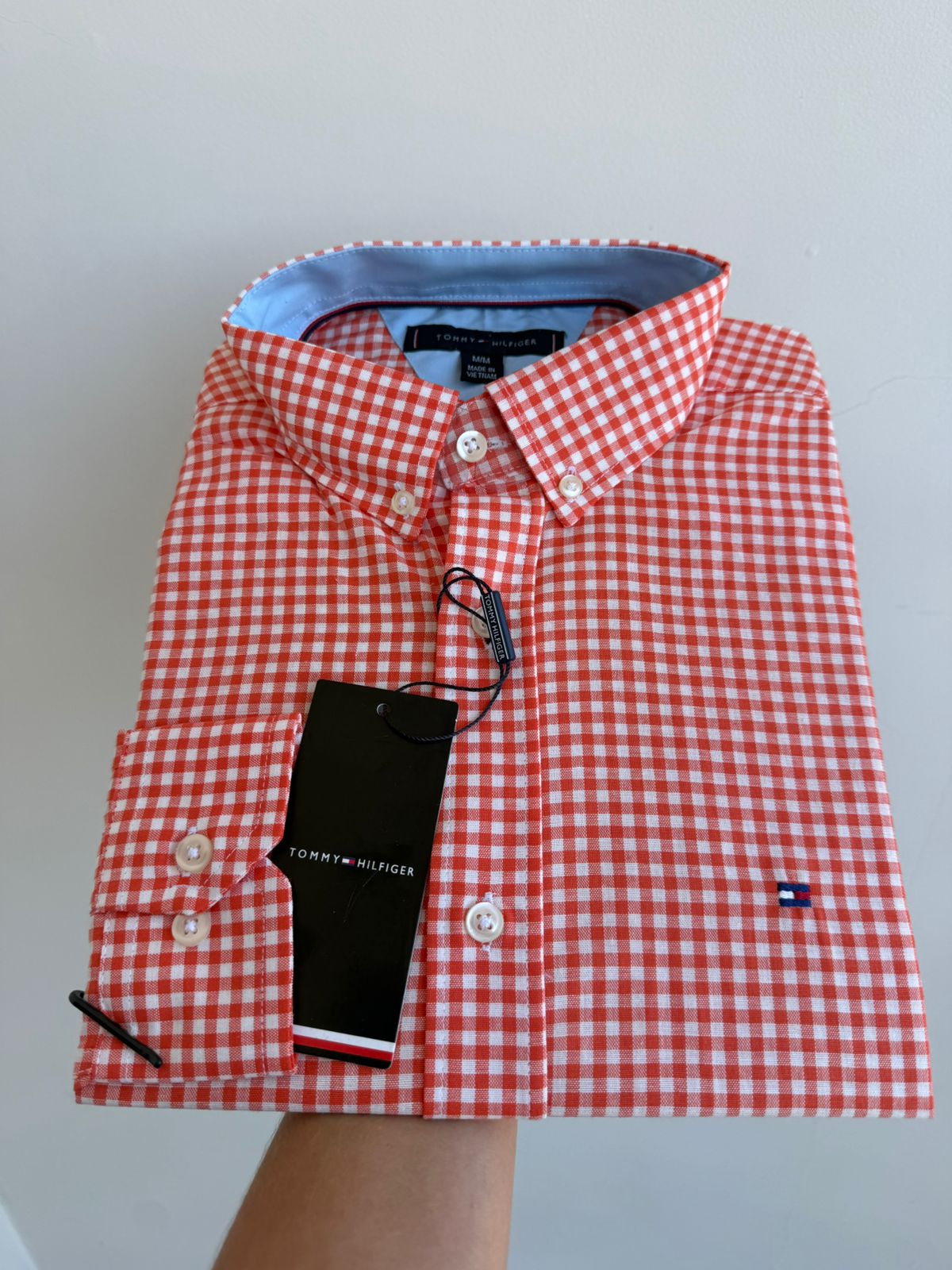Camisa Tommy Hilfiger Manga Longa Laranja